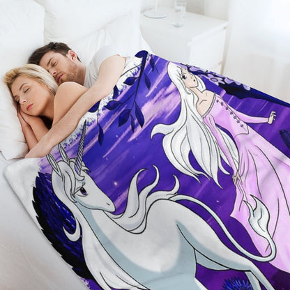 The Last Unicorn Lady Amalthea Throw Blanket