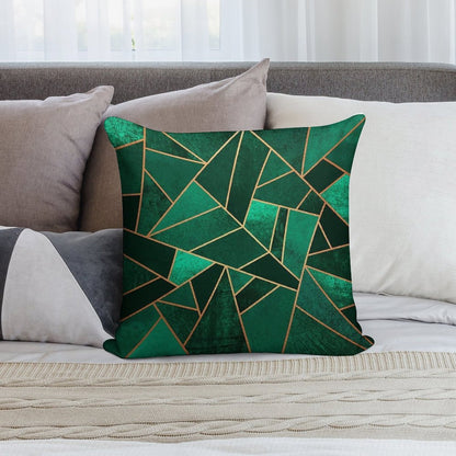Emerald And Copper Soft Skin-Friendly Throw Pillow