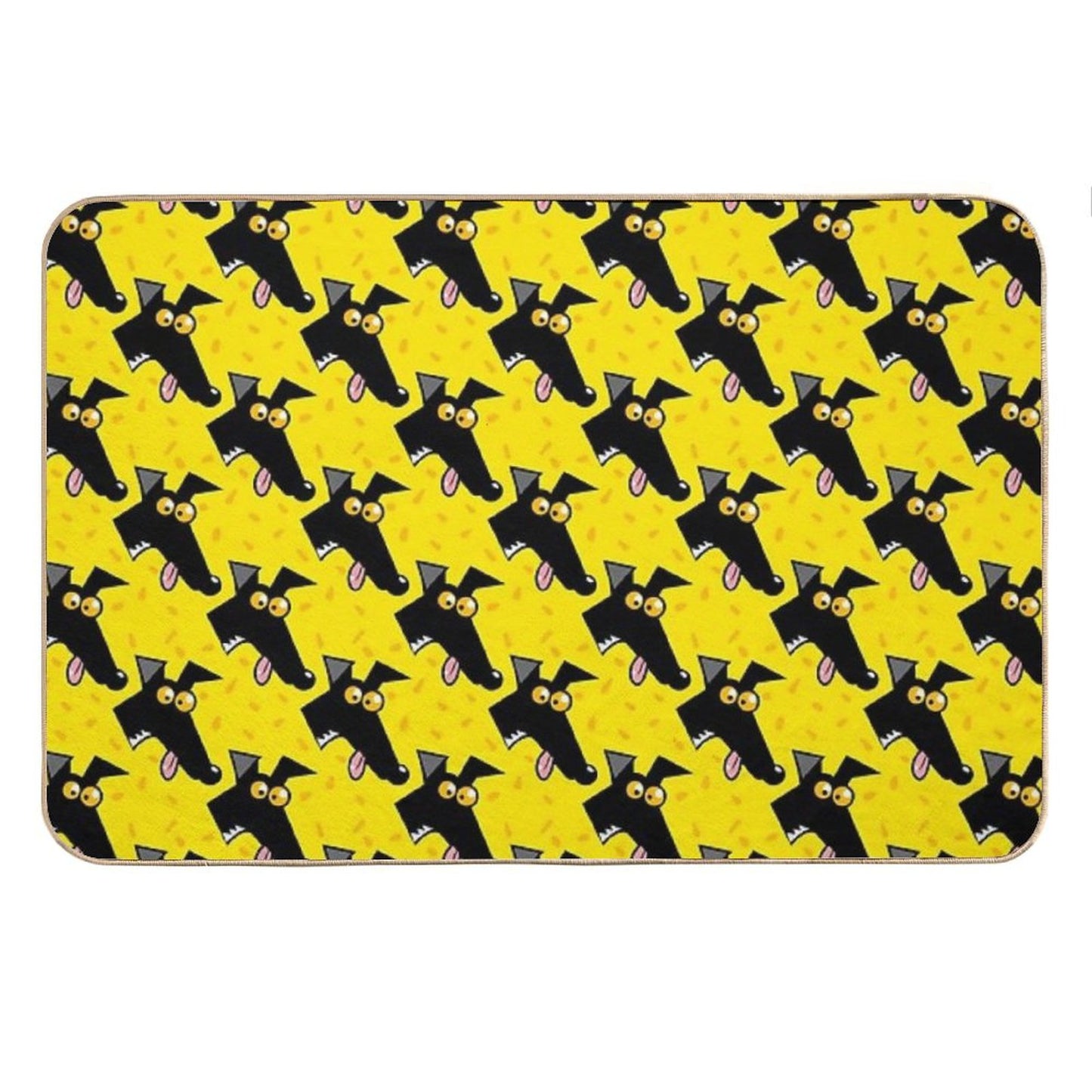 Seamless Derp Yellow Bath Mat