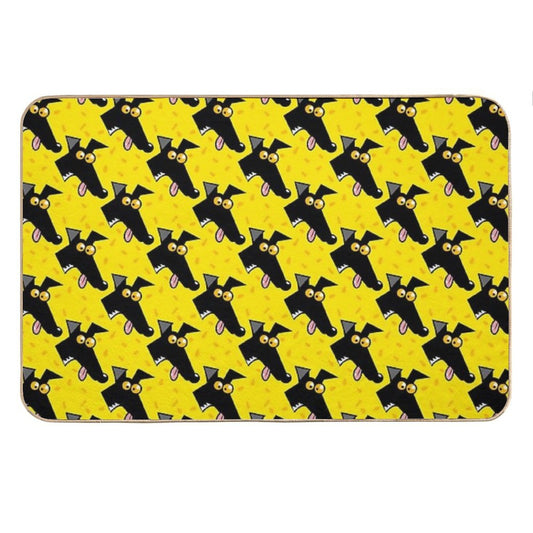 Seamless Derp Yellow Bath Mat