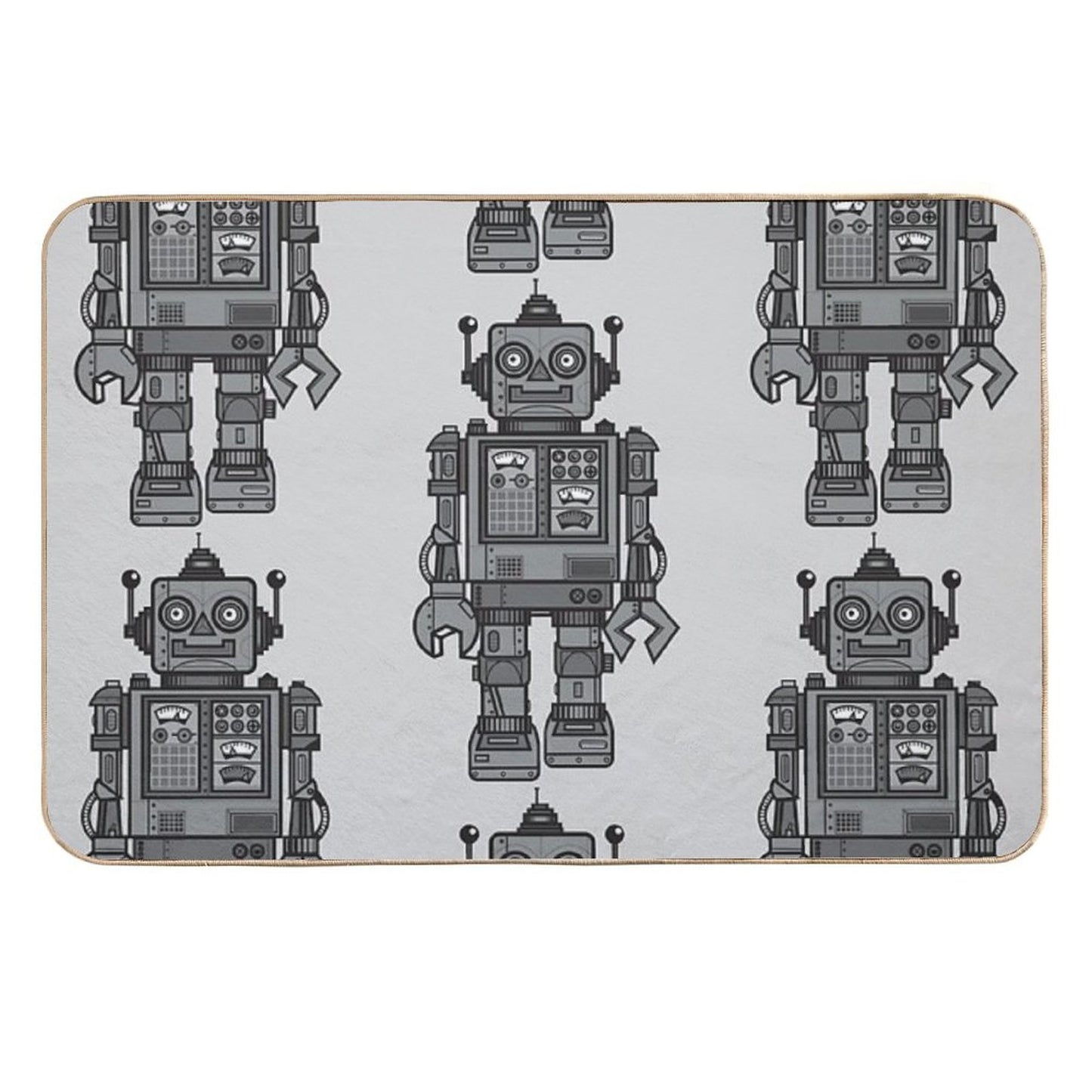 Vintage Robot  Stain-Proof Bath Mat