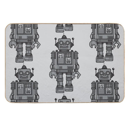 Vintage Robot  Stain-Proof Bath Mat