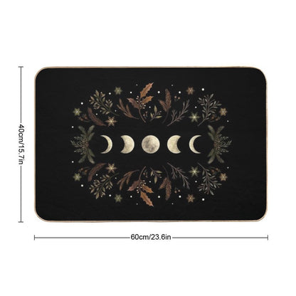 Moonlit Garden-Winter Brown Bath Mat