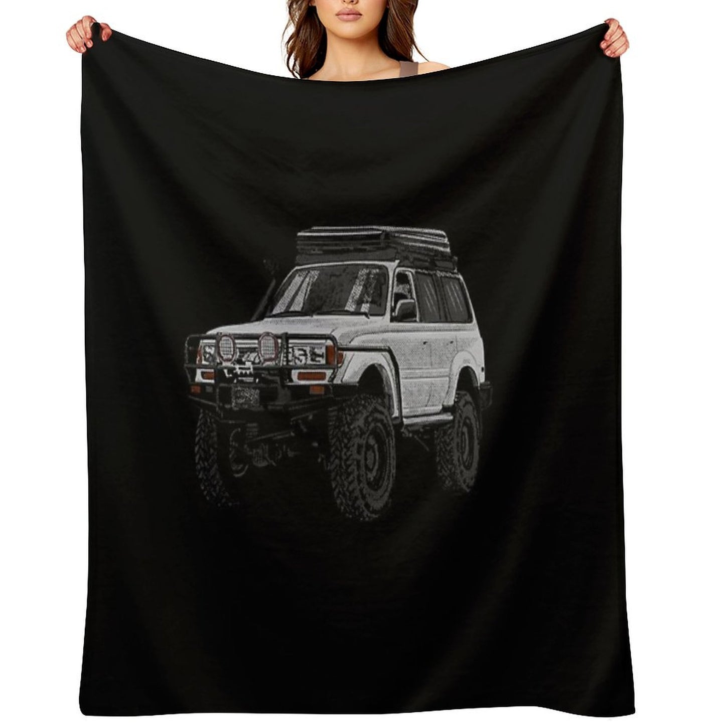 Landcruiser T-ShirtLc80 Yota Throw Blanket