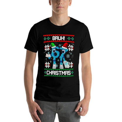 Bruh 67 Santa Christmas Funny Brainrot for Boys Kidsns  Oversized Silhouette T-Shirt