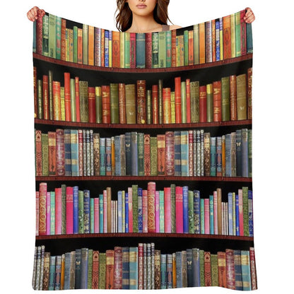 Jane Austen Antique Books, British Antique Books Throw Blanket