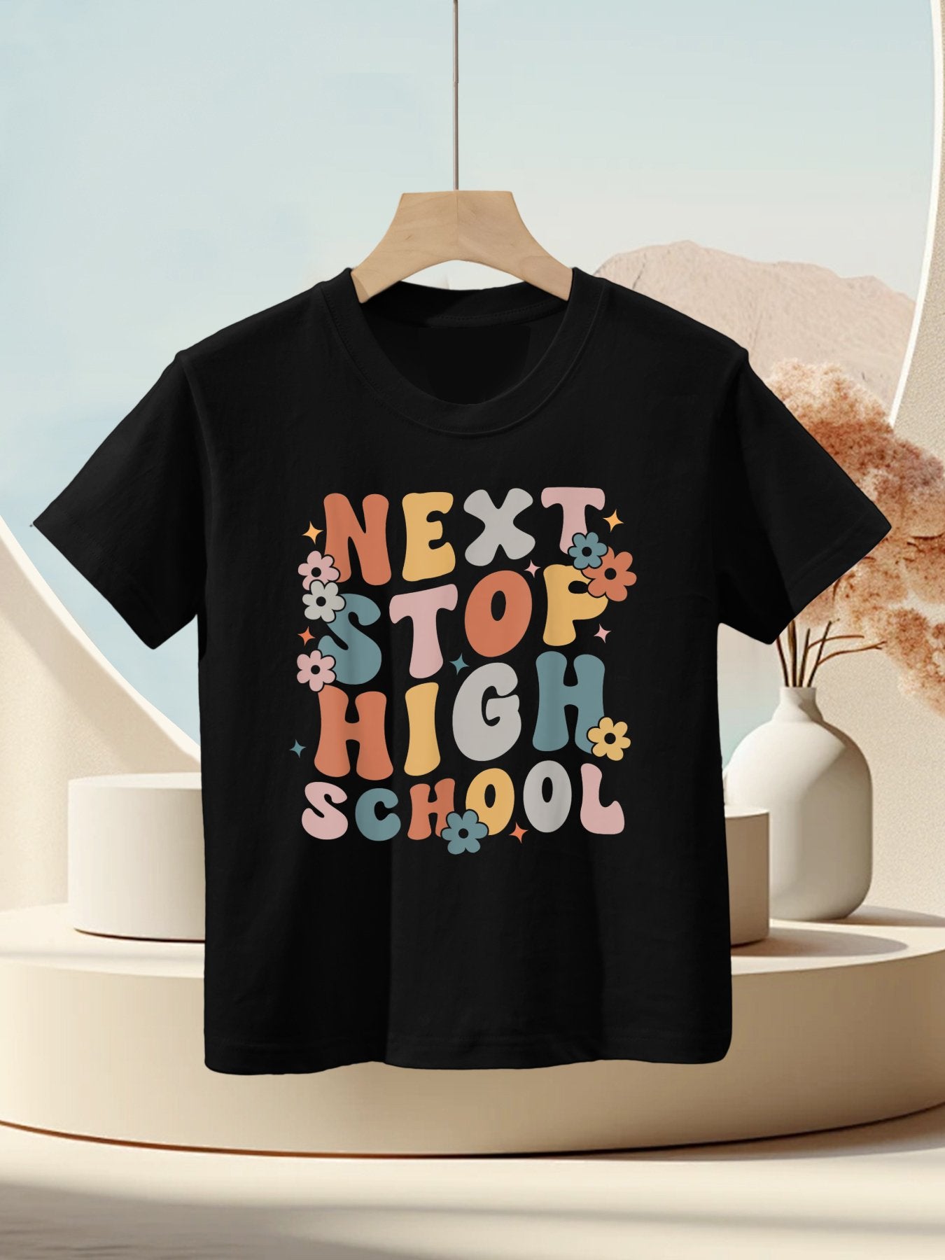Funny Next Stop High School Groovy 8th Grade Graduation Kids T-Shirt