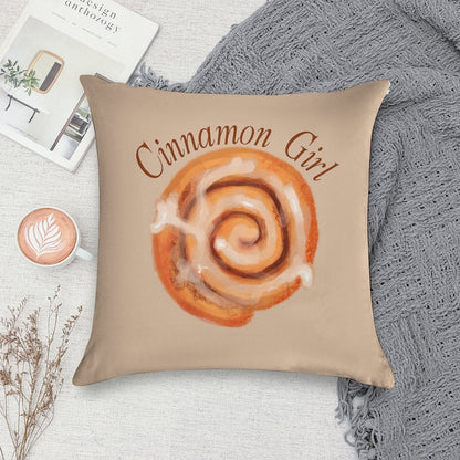 Cinnamon Girl Soft Short Plush Fabric Throw Pillow