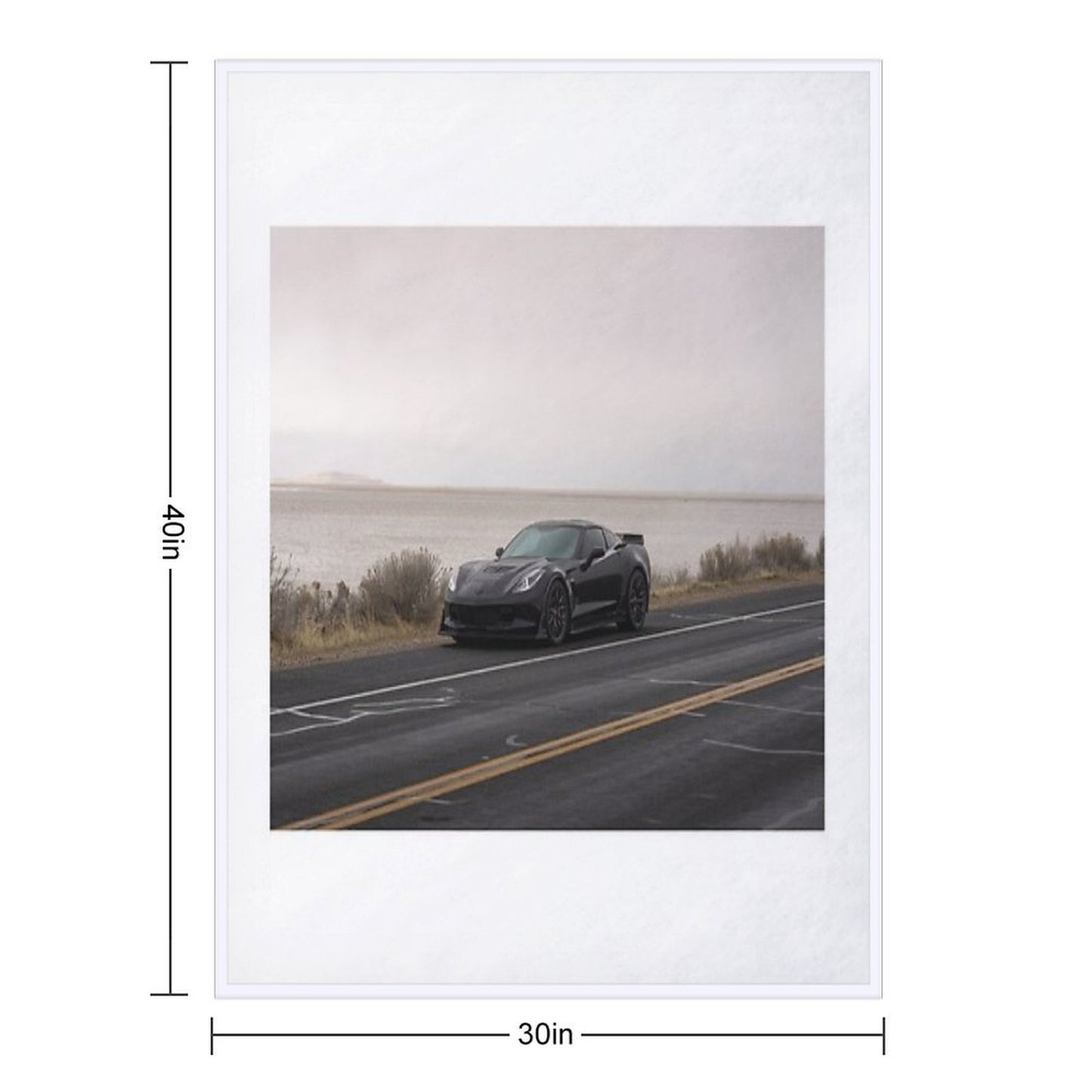 Corvette C7 Z06 Throw Blanket