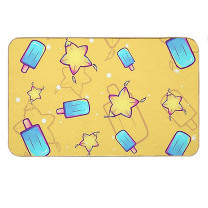 Kingdom Hearts Seasalt And Paopu Pattern Bath Mat