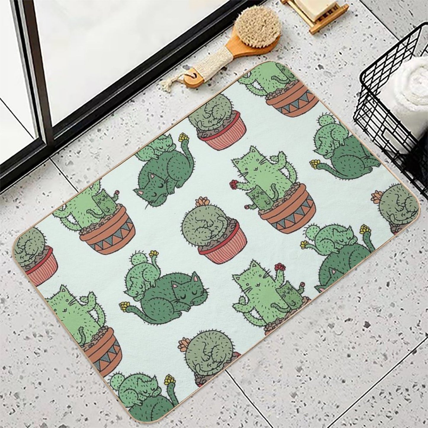 Cactus Cats Bath Mat