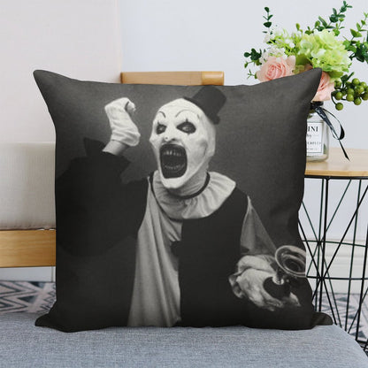 Terrifier Art The Clown Horror Linen Throw Pillow Cover