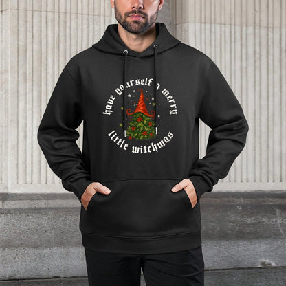 Womens Have Yourself A Merry Little Witchmas Funny Xmas Christmas Medium-Weight Fabric Hoodie