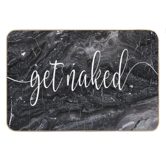 Get Naked Black Marble Bath Mat