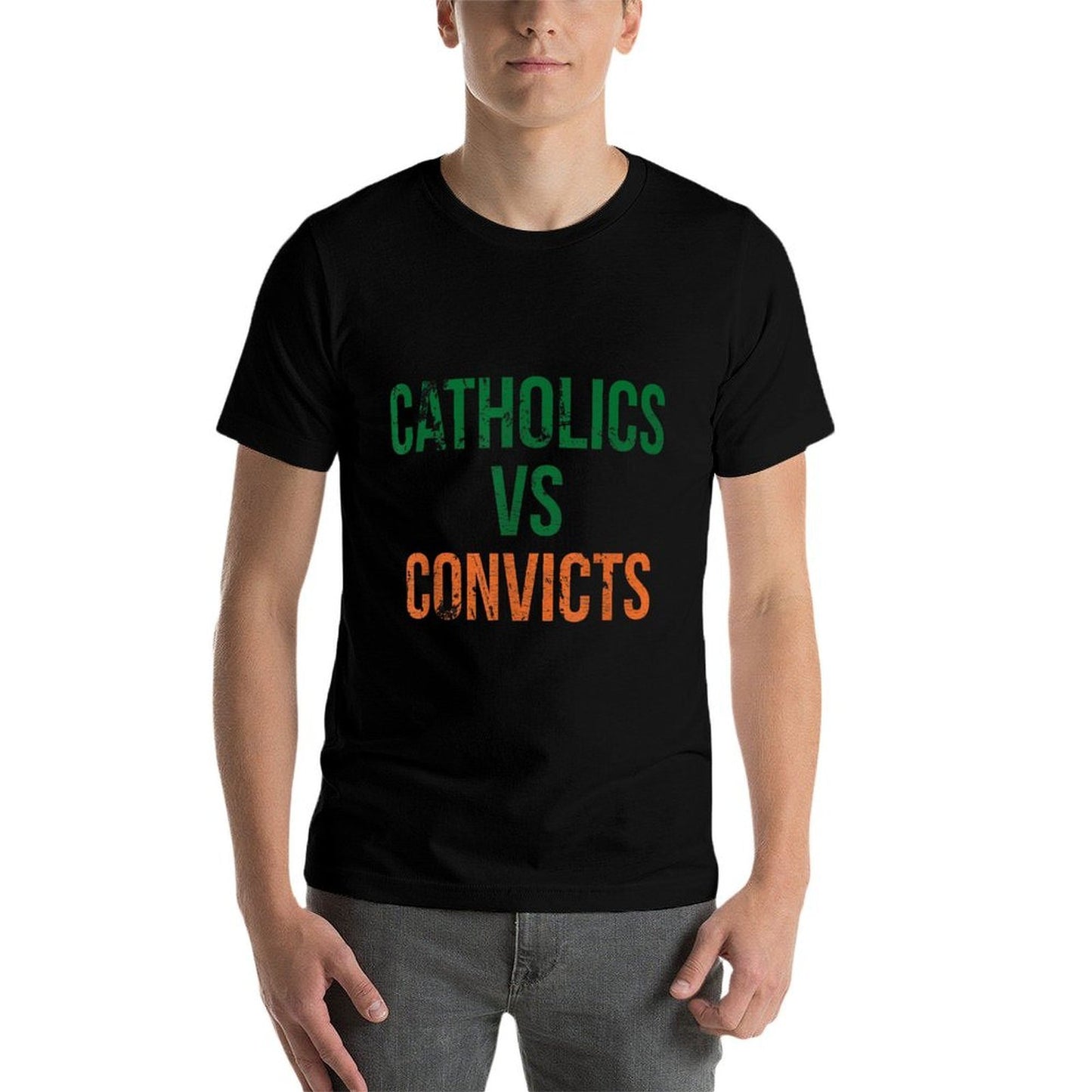 Catholics Vs Convicts Vintage Retro Style  Stretchy T-Shirt