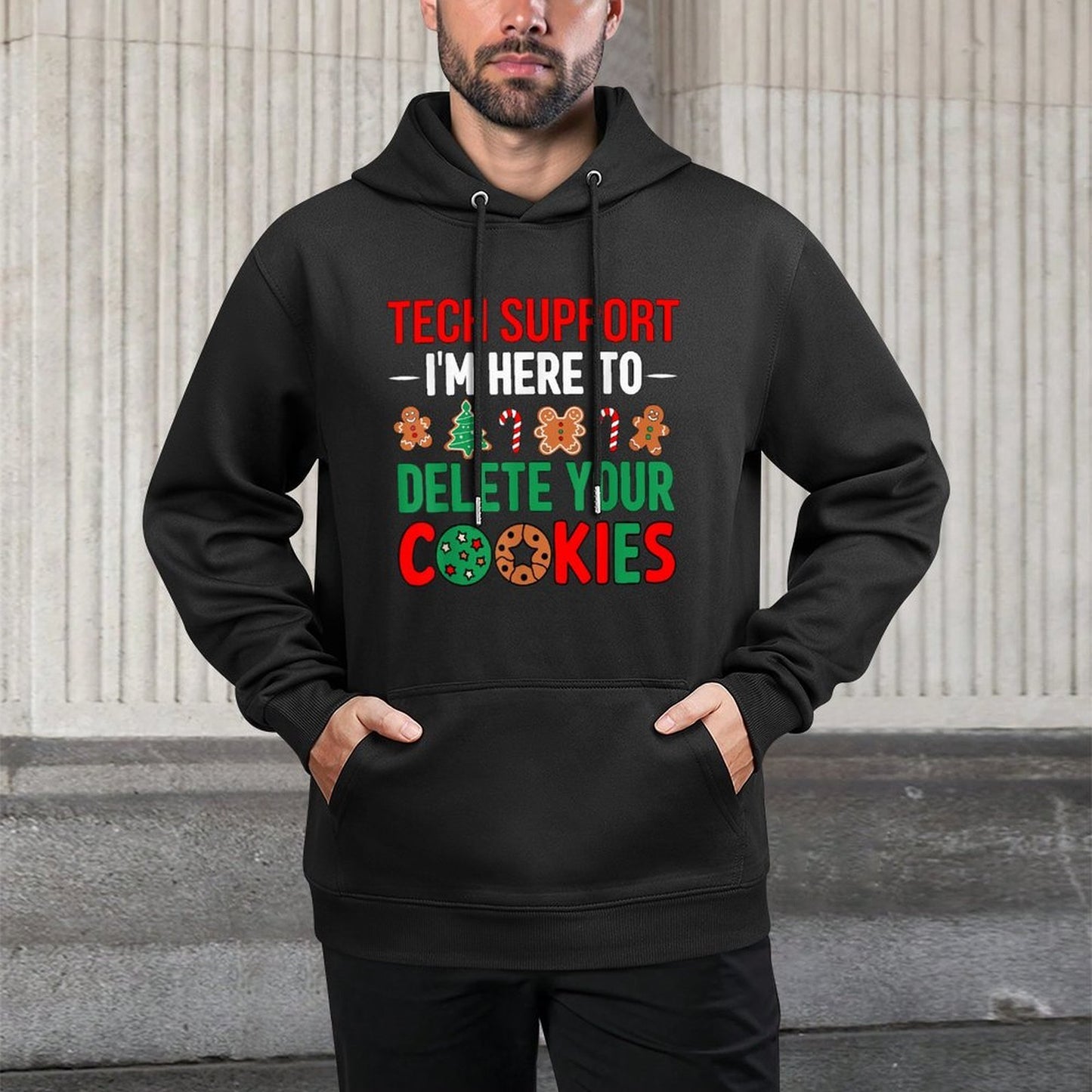 Tech Support Christmas Cookies Women Men Funny Christmas Layering Staple Hoodie