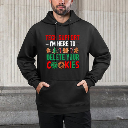Tech Support Christmas Cookies Women Men Funny Christmas Layering Staple Hoodie