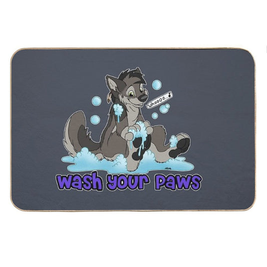 Wash Your Paws - Wolf Bath Mat