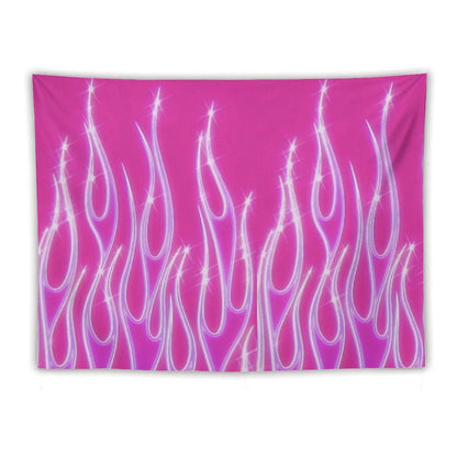 Pink Flames Tapestry