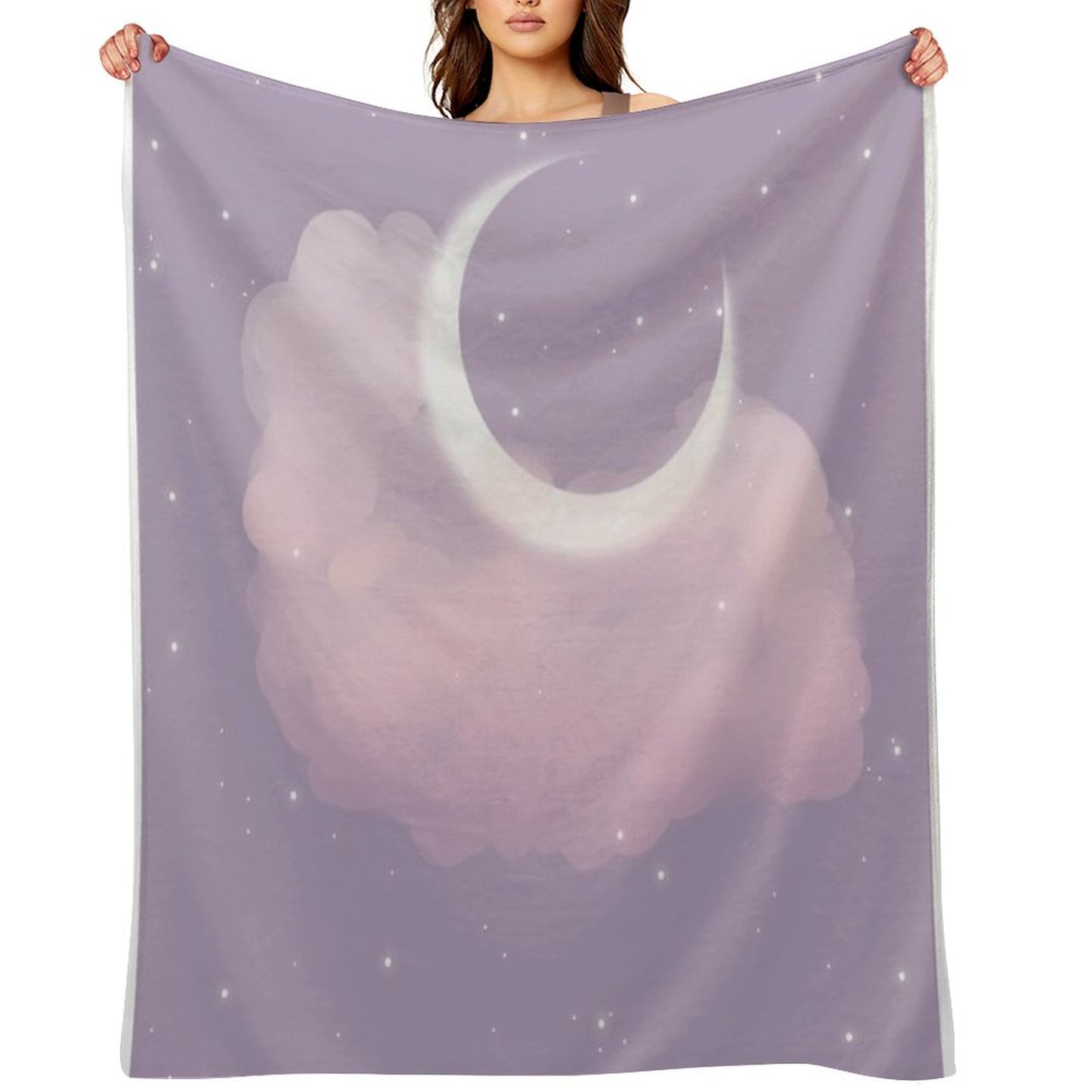 Purple Moon Throw Blanket