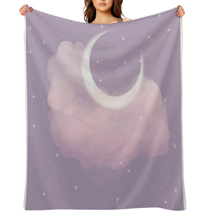 Purple Moon Throw Blanket