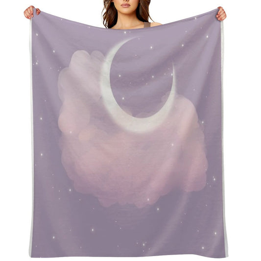 Purple Moon Throw Blanket