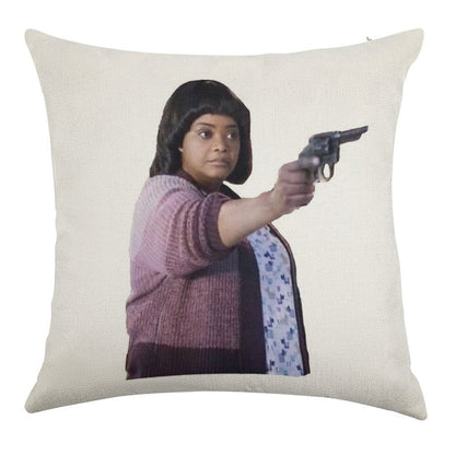 MA Movie Linen Throw Pillow Cover