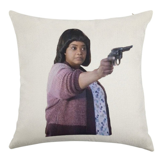 MA Movie Linen Throw Pillow Cover