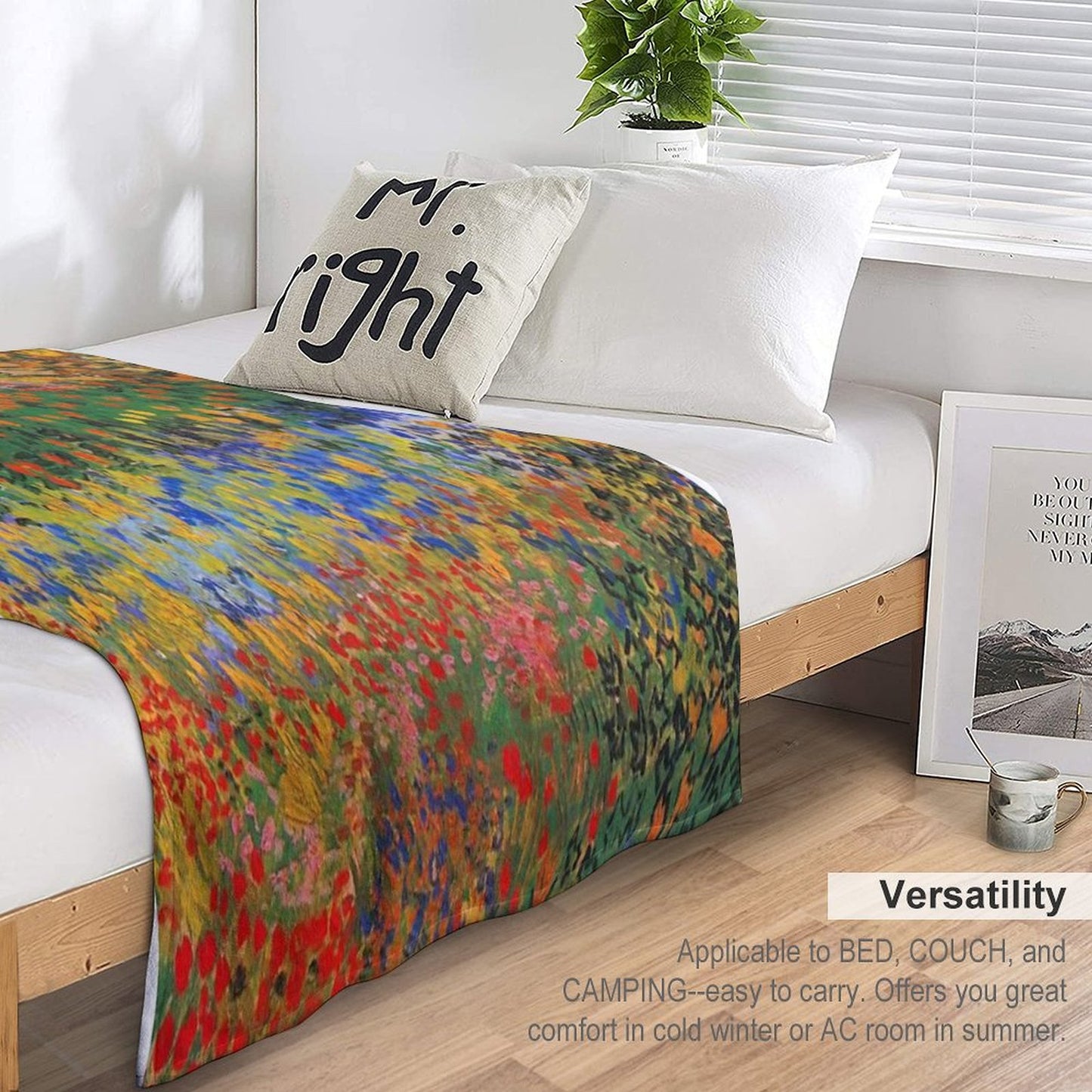 Flower Garden Painting by Vincent Van Gogh Throw Blanket