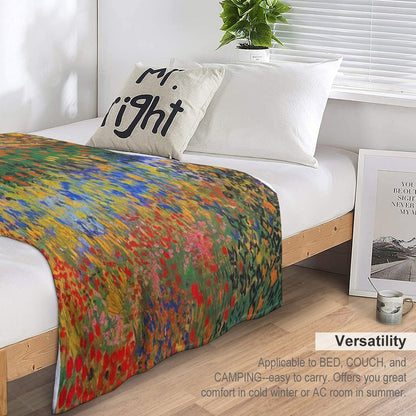 Flower Garden Painting by Vincent Van Gogh Throw Blanket