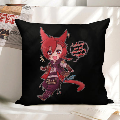 G'raha Tia, At Your Service Linen Throw Pillow Cover