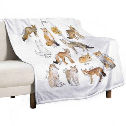 Foxes Throw Blanket