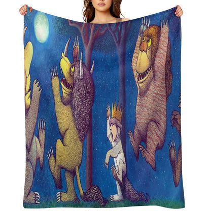 Where The Wild Things Are Throw Blanket