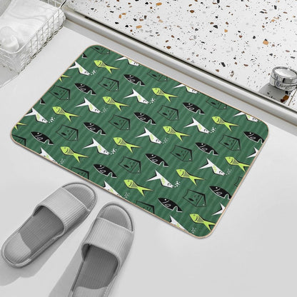 Mid Century Abstract Fish Bath Mat