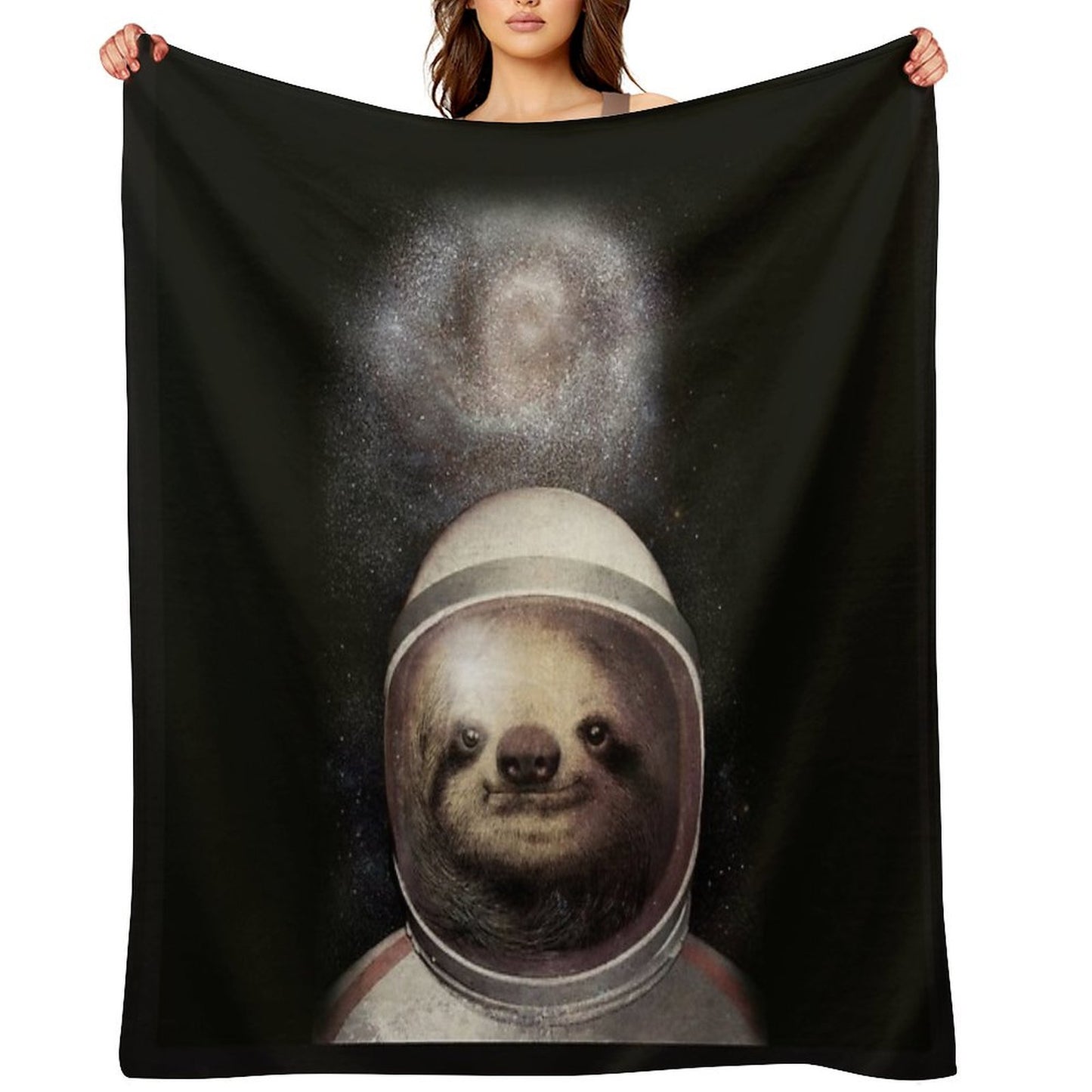 Space Sloth Throw Blanket