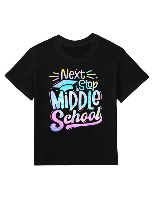 Next Stop Middle School Tie Dye Elementary School Graduation Kids T-Shirt