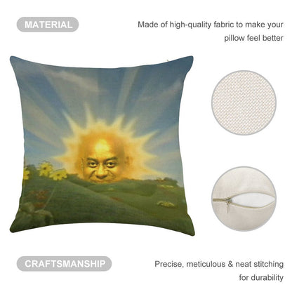 Ainsley Harriott in The Sun Linen Throw Pillow Cover