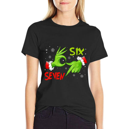 Funny Six Seven 67 Meme 6 7 Christmas Elf Hand Boys Girls  Relaxed-fit T-Shirt