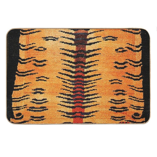 Tibetan Antique Tiger Rug Print Bath Mat