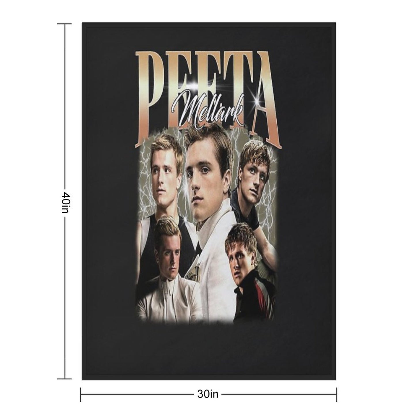 Peeta Mellark Vintage Unisex , Limited Peeta Mellark Vintage T-, Gift Unisex T-, Best Peeta Mellark Sweat Gift Idea Fan Throw Blanket