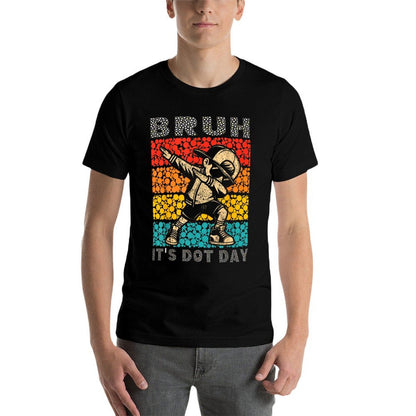 Bruh Its Dot Day Dabbing Boy Kids Boys Girls Women Dot Day  Oversized Silhouette T-Shirt