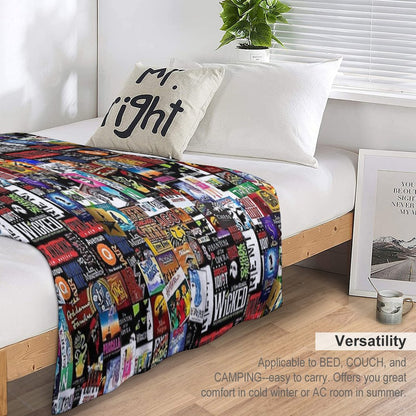 Collage II Musical Throw Blanket