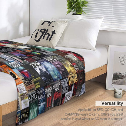 Stephen King Book Covers, Constant Reader Throw Blanket