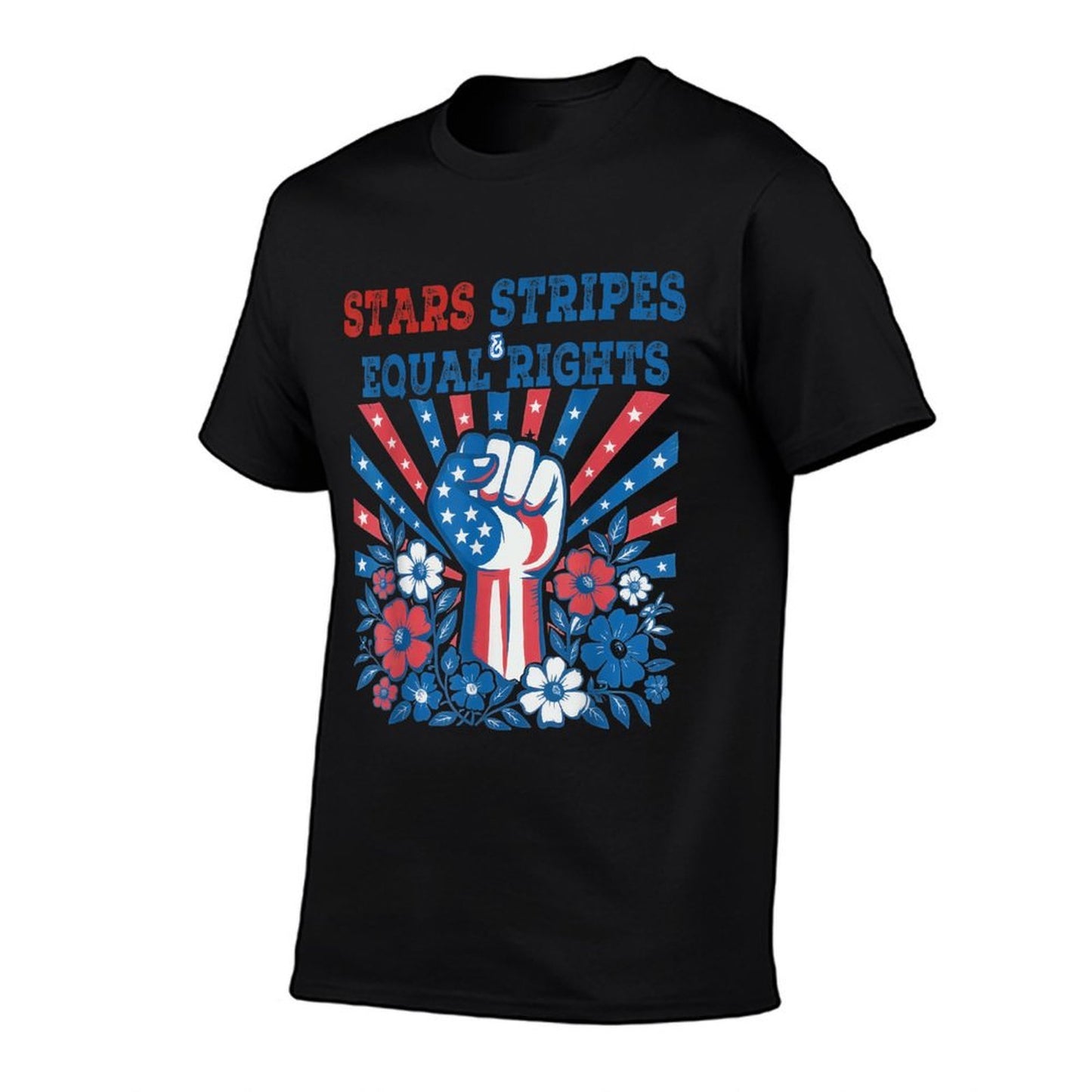 Stars Stripes And Equal Rights 4th July Patriotic Activist  Affordable Price T-Shirt