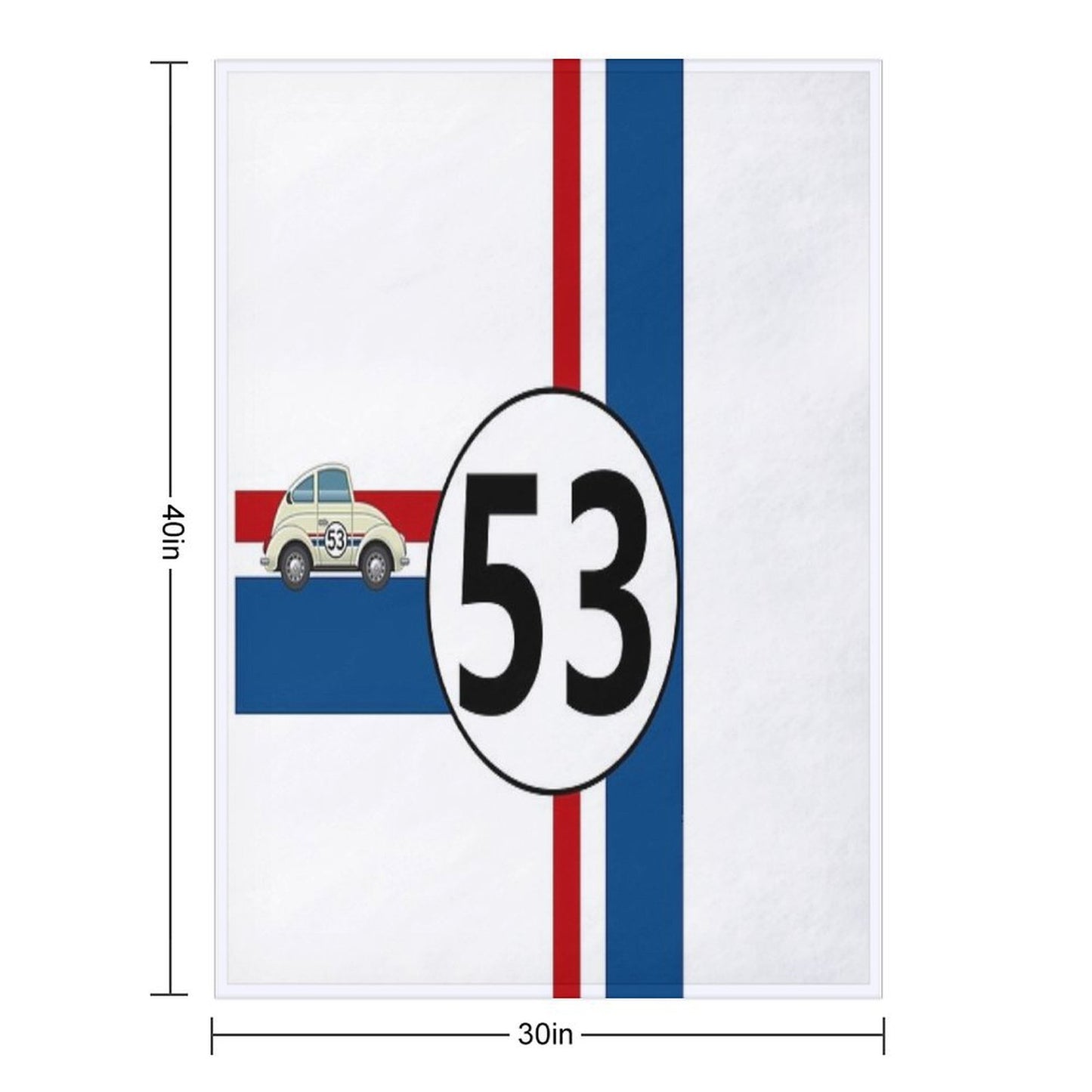 Herbie Fully Loaded Fan Art Throw Blanket