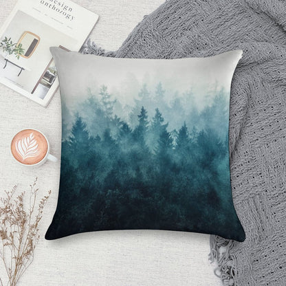The Heart Of My Heart  So Far From Home In A Misty Foggy Fall Wilderness Forest Soft High-Density Material Throw Pillow