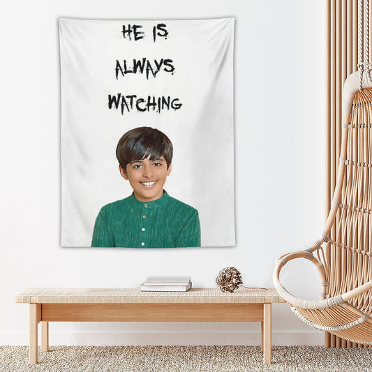 Ravi - He Is Always Watching Vertical Tapestry