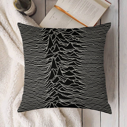Unknown Pleasures [J01] Linen Throw Pillow Cover