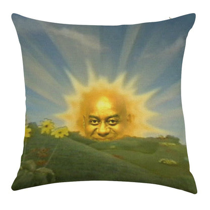 Ainsley Harriott in The Sun Linen Throw Pillow Cover