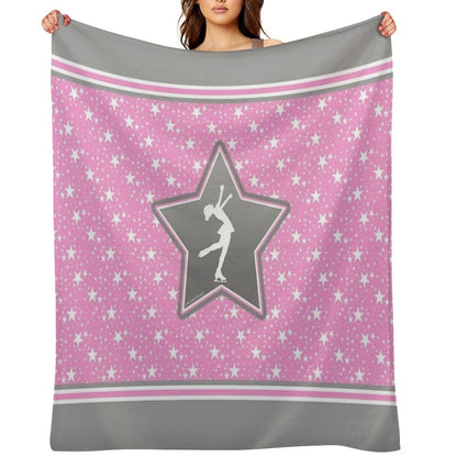 Figure Skating Among The Stars Throw Blanket